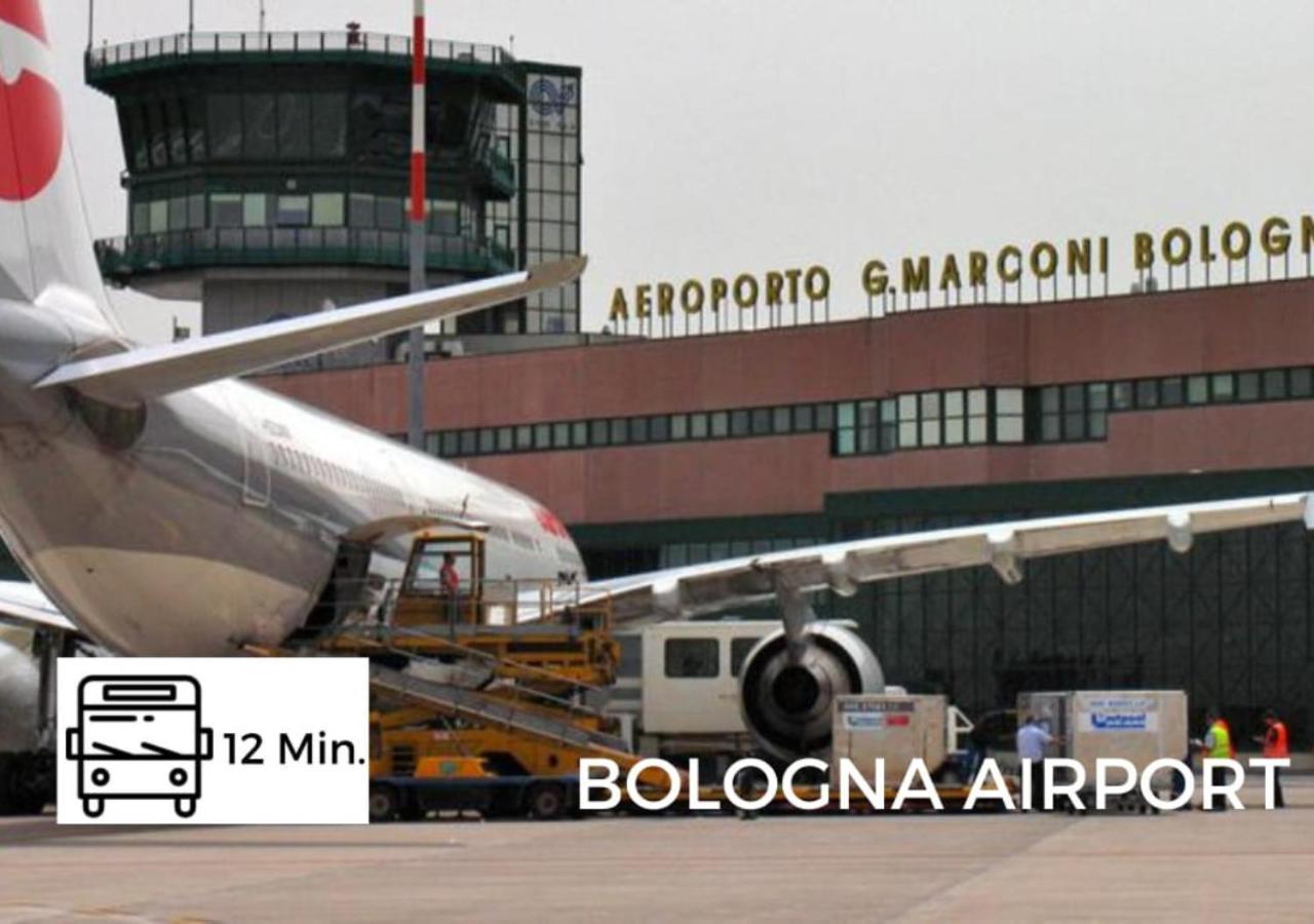 Sky Loft Airport - Modern Apt 1St Floor Apartment Bologna Luaran gambar